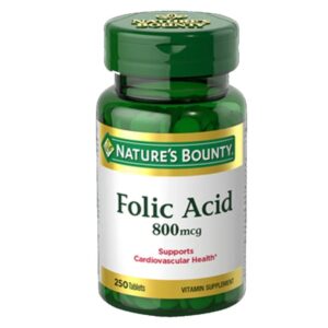 Nature's Bounty Folic Acid 800 mcg, 250 Ct