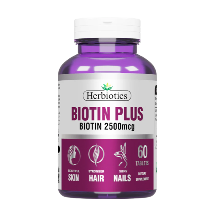 Herbiotics Biotin Plus 2500 mcg 60 Tablets