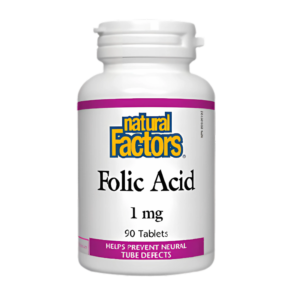 Natural Factors Folic Acid 1000mcg (1mg)