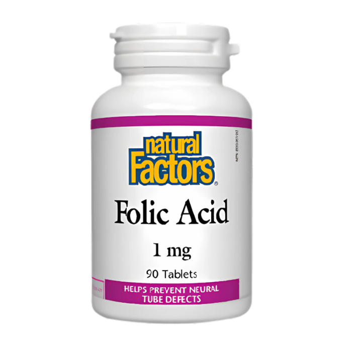 Natural Factors Folic Acid 1000mcg (1mg)