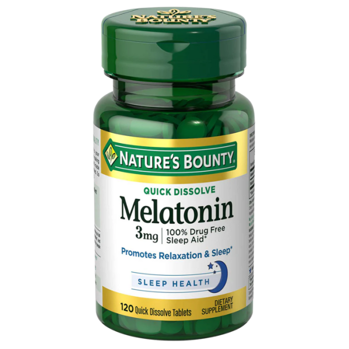 Nature's Bounty Melatonin 3mg