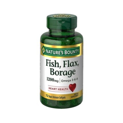 Nature's Bounty Omega 3-6-9 Fish Flax Borage 1200mg, 72 Ct