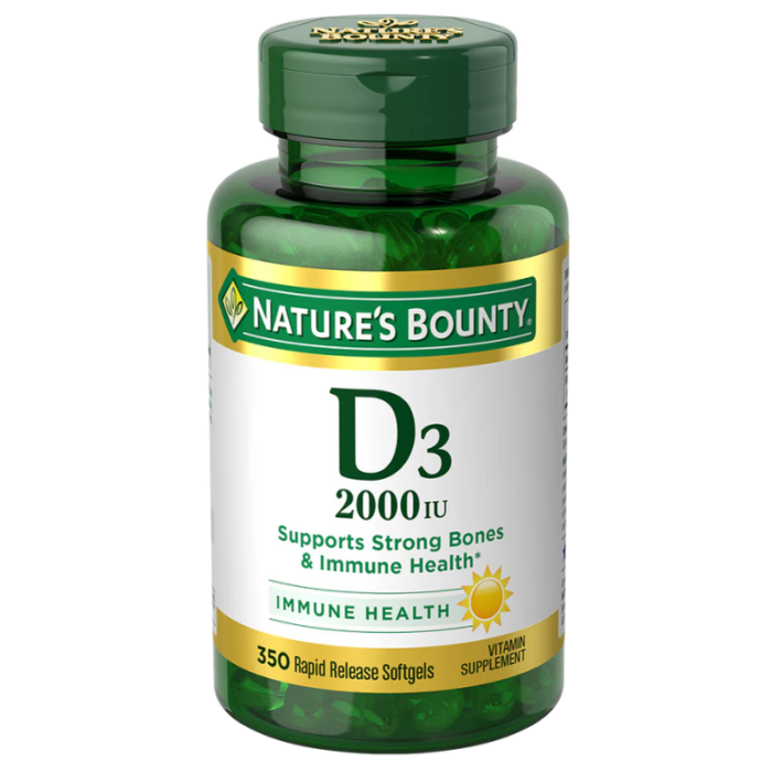 Nature's Bounty Vitamin D3 2000 IU